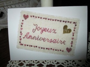 Broderie Joyeux anniversaire