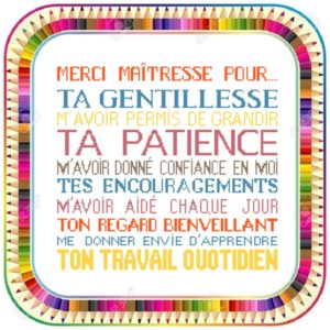 Poster « Merci maîtresse »