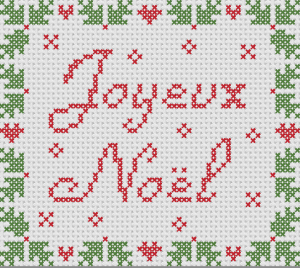 Joyeux Noël au point de croix