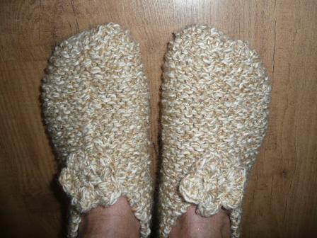 chaussons au tricot