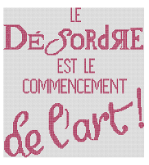 Affiche « Le désordre est le commencement de l'art ! »