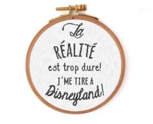 Affiche « J'me tire à Disneyland »