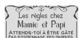 Affiche « Les règles chez Mamie et Papi »